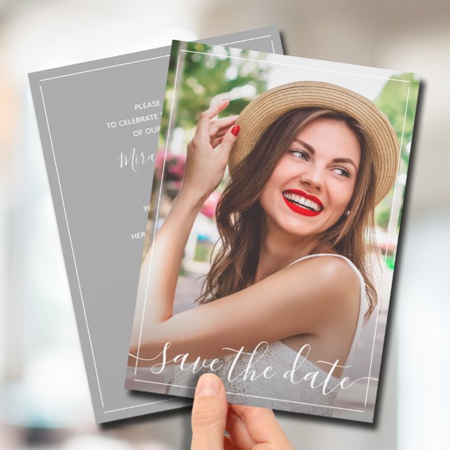 Invitación Guardar la fiesta de graduación de fotos de fecha (Subido por el creador)