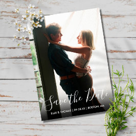 Invitación Guardar la foto del guión de fecha