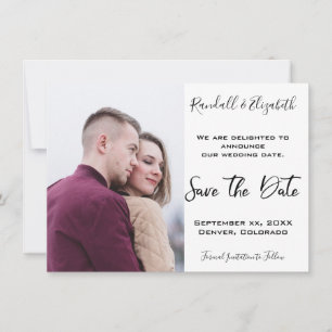 Invitación Guardar la foto del Personalizado púrpura de diseñ