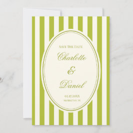 Invitación Guardar la franja de fecha personalizada Chartreus