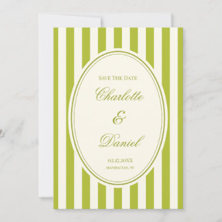 Invitación Guardar la franja de fecha personalizada Chartreus