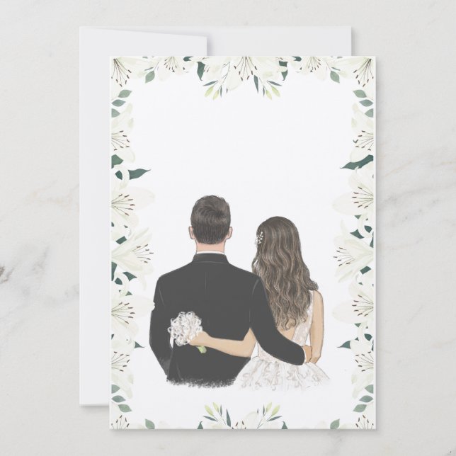 Invitación Guardar la pareja Boda de fecha. (Anverso)