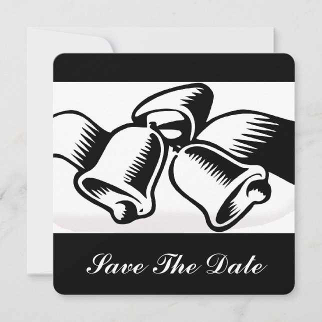 Invitación Guardar las campanas del Boda de fecha (Anverso)