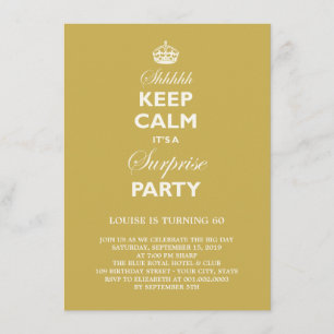 Invitación Guarde el cumpleaños divertido tranquilo de la