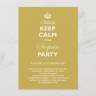 Invitación Guarde el cumpleaños divertido tranquilo de la