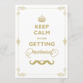 Invitación Guarde la boda gay del vintage clásico del bigote