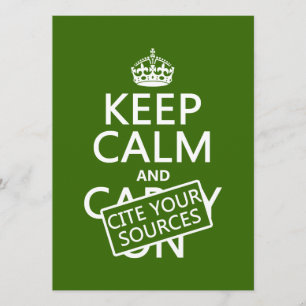 Invitación Guarde la calma y cite sus fuentes (en cualquier
