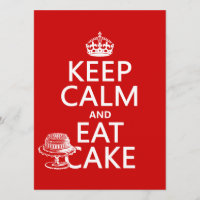 Guarde la calma y coma la torta
