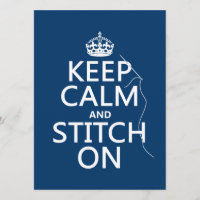 Guarde la calma y la puntada en (todos los