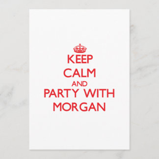 Invitación Guarde la calma y vaya de fiesta con Morgan