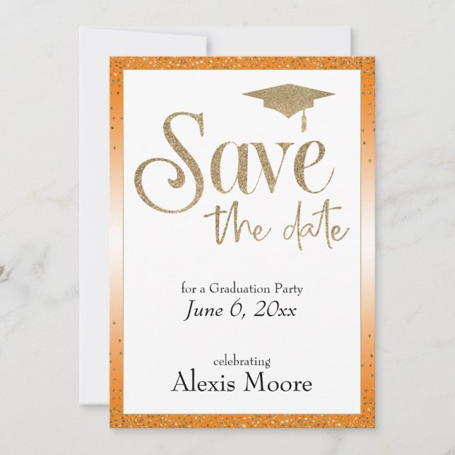 Invitación Guarde la Fecha para una Fiesta de Graduación Dora (Anverso)