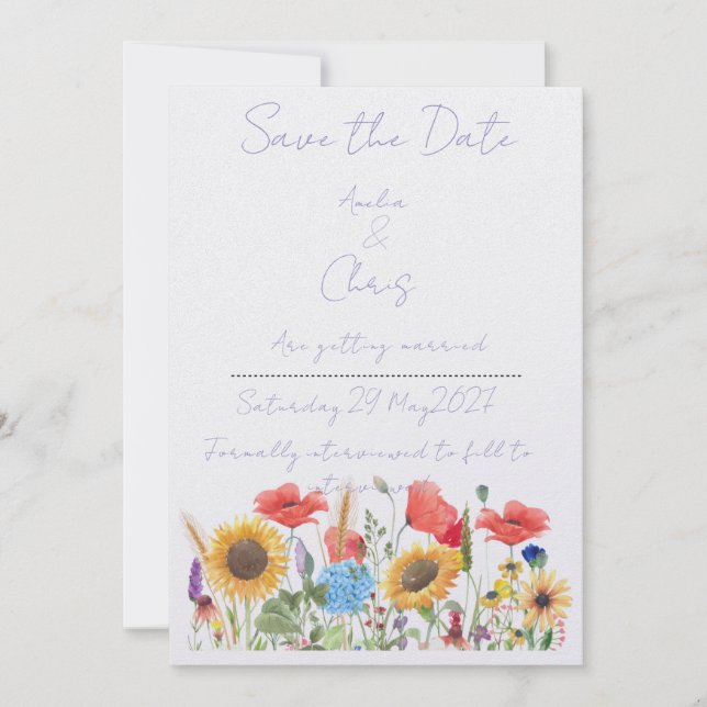 Invitación Guarden el. Dave floresería Trabajo (Anverso)