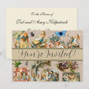 Invitación Guardería Alice Colorido Clásico siglo XIX Wonderl