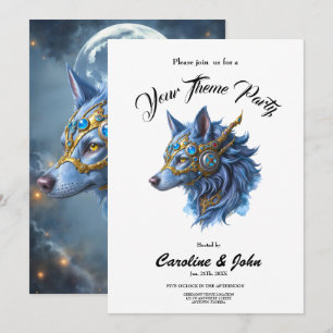 Invitación Guardián iluminado por la luna del Velo de Zafiro.