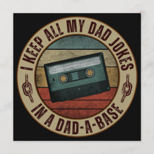 Invitación Guardo todos mis chistes de papá en una base de pa