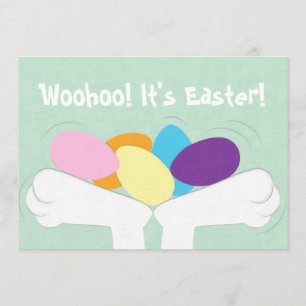Invitación ¡Guau!¡Es Pascua!Invitación a la caza de huevos de