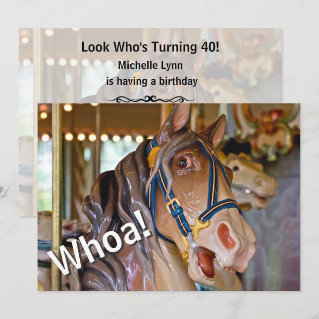 Invitación ¡Guau! Mira quién es el invitado de cumpleaños de  (Anverso / Reverso)