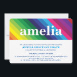 Invitación GUAY BAT MITZVAH llamativa banda de arco iris colo<br><div class="desc">Un diseño audaz, brillante y colorido para las INVITACIONES MITZVAH BAT de su hijo. Wow a tus amigos y familia con este pequeño número ;DSetup como plantilla es simple para ti agregar tus propios detalles, añadir tu foto o pulsar el botón personalizar y puedes añadir o cambiar texto, fuentes, tamaños,...</div>