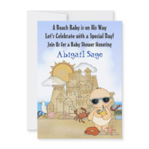 Guay Beach Baby Sandcastle Boys Baby Shower