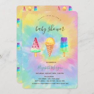 Invitación Guay Ice Creams Summer Tye Baby Shower