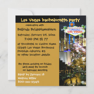 Invitación Guay invita a la Bachelorette de Las Vegas
