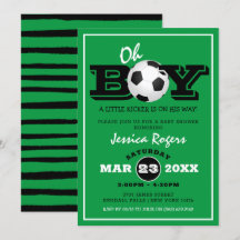 Guay 'Oh Boy' Football Soccer Sports Baby Shower