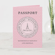 Guay Rubor Paris Passport Con Imagen Quinceañera