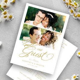 Invitación Guay Snazzy Golden Effect 2 Fotos Boda