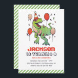 Invitación Guay T-Rex Dinosaur Kids Birday Fiesta<br><div class="desc">Diseño perfecto para niños,  niños o chicas que aman dinosaurios,  dinos personalizados,  T-rex y otras especies de dinosaurios. Perfecto para la fiesta de cumpleaños temática Jurásica. Puede personalizar de la redacción para que se ajuste a otras ocasiones.</div>
