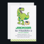 Invitación Guay T-Rex Green Dinosaur Kids Birday Fiesta<br><div class="desc">Diseño perfecto para niños,  niños o chicas que aman dinosaurios,  dinos personalizados,  T-rex y otras especies de dinosaurios. Perfecto para la fiesta de cumpleaños temática Jurásica. Puede personalizar de la redacción para que se ajuste a otras ocasiones.</div>