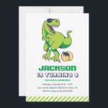 Invitación Guay T-Rex Green Dinosaur Kids Birday Fiesta<br><div class="desc">Diseño perfecto para niños,  niños o chicas que aman dinosaurios,  dinos personalizados,  T-rex y otras especies de dinosaurios. Perfecto para la fiesta de cumpleaños temática Jurásica. Puede personalizar de la redacción para que se ajuste a otras ocasiones.</div>