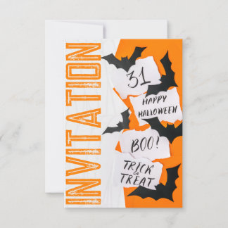 Invitación Guay y la diversión, de frente a atrás Halloween