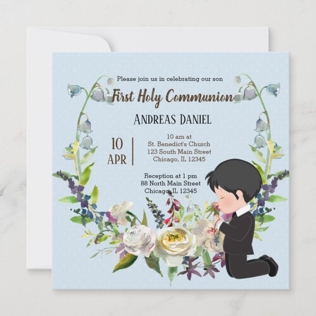 Invitación Guerra de la Santa Comunión (Anverso)