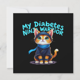 Invitación Guerrero de Ninja para mi diabetes se mantiene fir