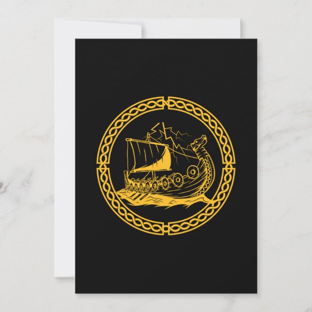 Invitación Guerrero del Viaje Valhalla Norse Mythology Gift (Anverso)