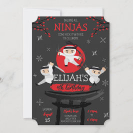 Invitación Guerreros Ninja En La Azotea