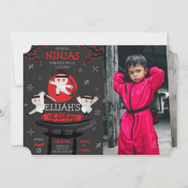 Invitación Guerreros Ninja En La Azotea Foto De Cumpleaños