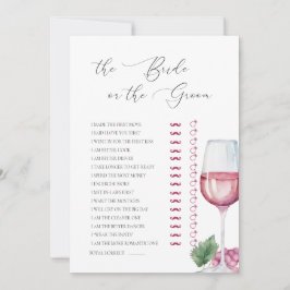 Invitación Guess Who Vino before Vows Bridal Shower Game