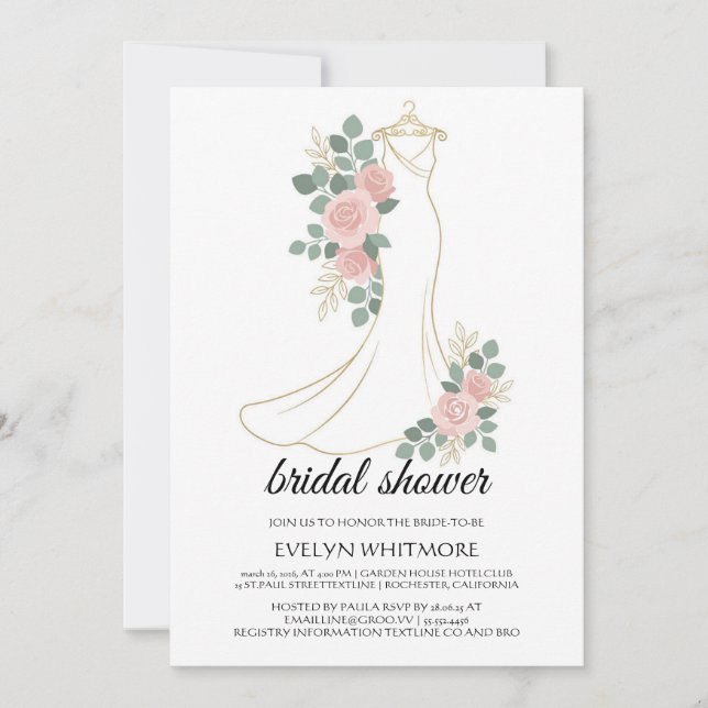 Invitación Guía de estilo de vestido de boda boho | Boda boho (Anverso)