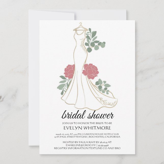 Invitación Guía de estilo de vestido de boda boho | Boda boho (Anverso)