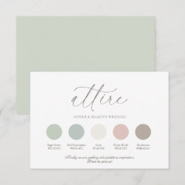 Invitación Guía de paleta de colores de boda
