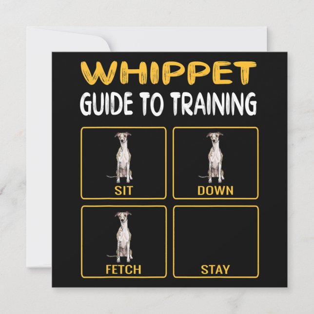 Invitación Guía de Whippet para el entrenamiento de la obedie (Anverso)