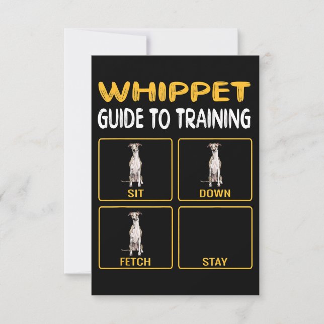 Invitación Guía de Whippet para el entrenamiento de la obedie (Anverso)