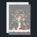Invitación Guinea Pig Christmas On Winter Tree Goat Lover Paj<br><div class="desc">Guinea Pig Christmas On Winter Tree Goat Lover Paj</div>