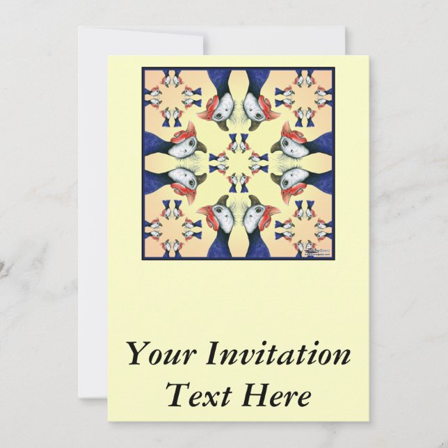 Invitación ¡Guineas Por Todas Partes! (Anverso)