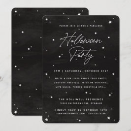 Invitación Guión blanco y negro Esparcimiento de estrellas Fi