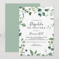 Guión caligráfico Foliage Ducha de novias española