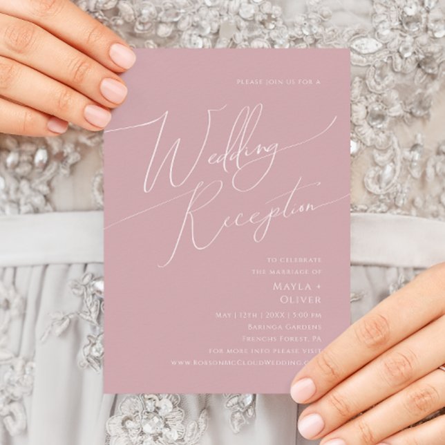 Invitación Guión caprichoso | Acogida de bodas Rosas turbias (Subido por el creador)