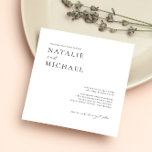 Invitación Guión caprichoso Boda Minimalista moderno cuadrado<br><div class="desc">Nuestro "Whimsical Script Modern Minimalista Square Wedding Invitation" es la elección perfecta para parejas que buscan añadir un toque de brillo a su gran día. Esta invitación cuadrada presenta un diseño minimalista con líneas depuradas y una paleta de colores moderna. La característica destacada de este diseño es el caprichoso tipo...</div>