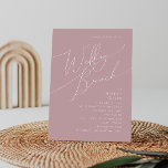 Invitación Guión caprichoso | Dusty Rosa Boda Brunch<br><div class="desc">Presentamos nuestro impresionante guión caprichoso | Polvorienta invitación al brunch rosa boda perfecta para su sencilla y moderna celebración de la primavera boho. Nuestro elegante diseño incluye una vibrante paleta de colores pastel y luminosa con un guión de caligrafía de moda vintage. Ya sea que prefiera un estilo minimalista o...</div>